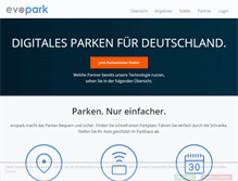 Tablet Screenshot of evopark.com